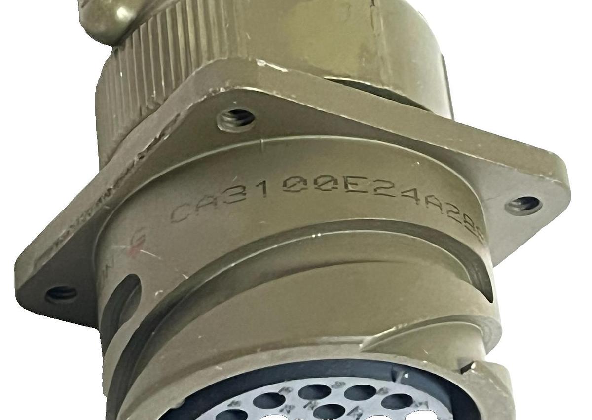 Used ITT Cannon CA3100E24A28SB Circular Connector 28-Way Socket Cable Adapter Assy.