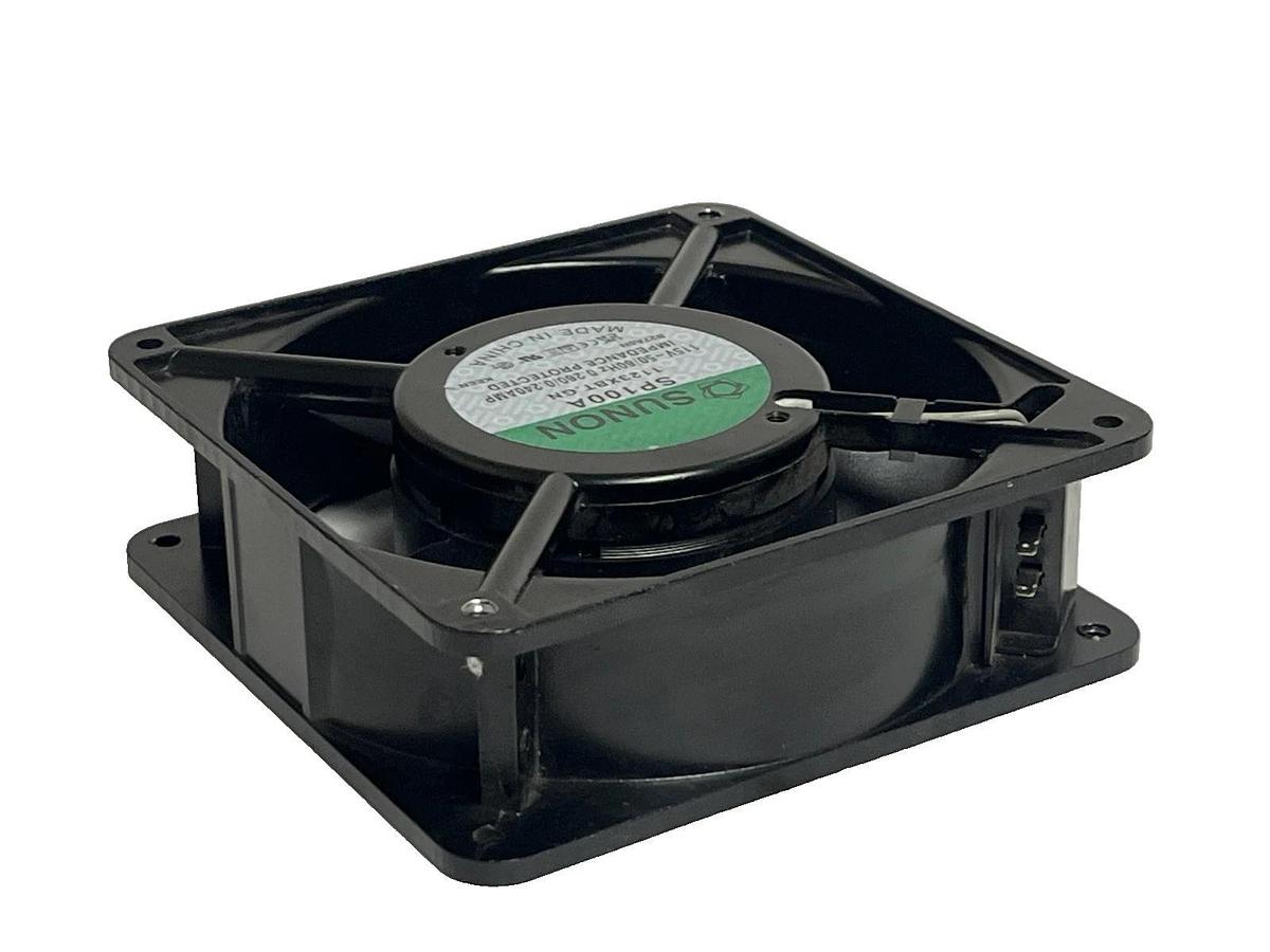 Used Lot of 2 Sunon SP100A 1123XBT.GN Cooling Fans - 115V AC 120mm Axial