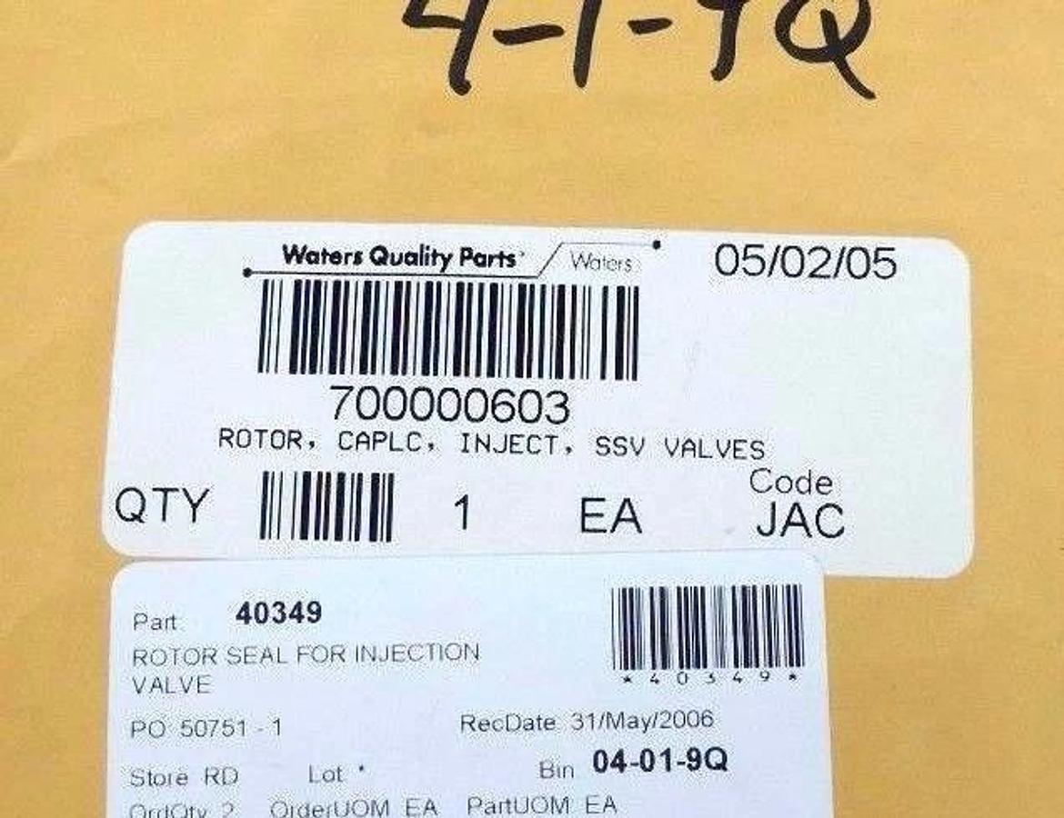 Used NEW SEALED WATERS 700000603 ROTOR CAPLC INJECT SSV VALVE