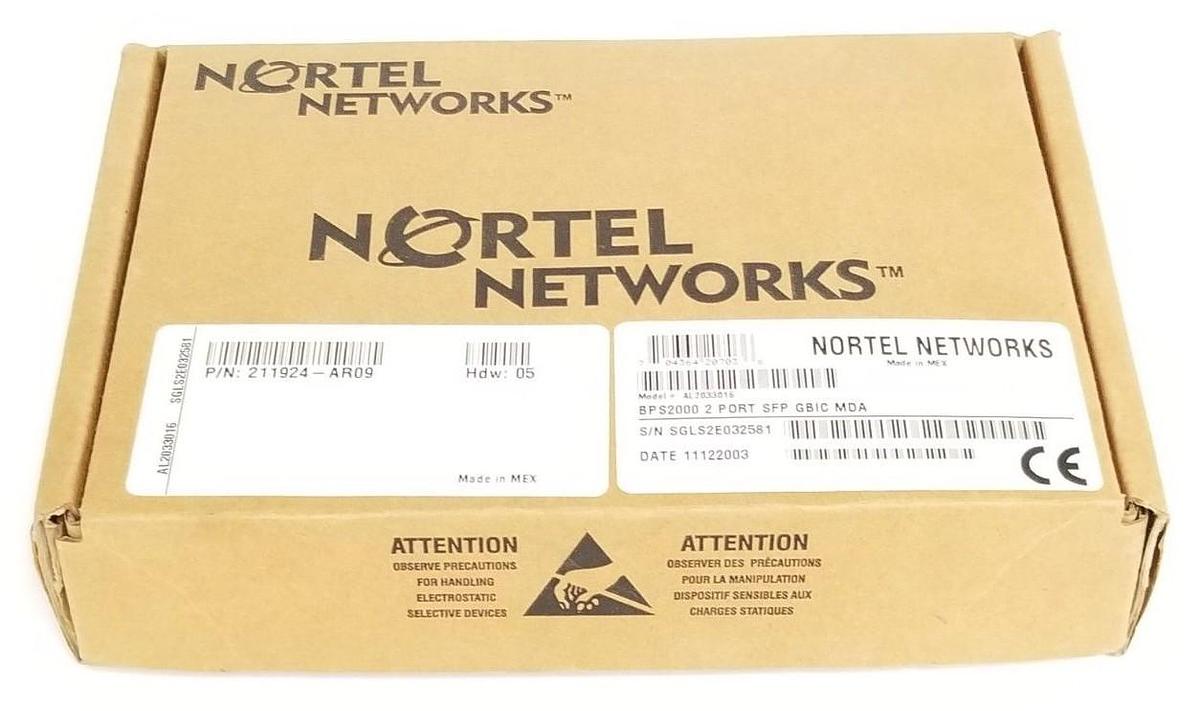 Used NIB NORTEL NETWORKS BPS2000-2GE MDA BOARD 2 PORT SFP GBIC MDA P210464-CR02