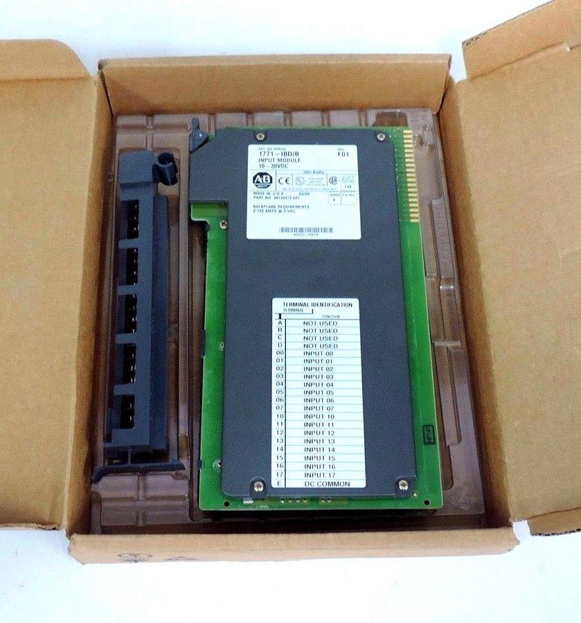 Used ALLEN BRADLEY 1771-IBD SER. B INPUT MODULE REV. D01, CAT. REV. F01, 1771IBD