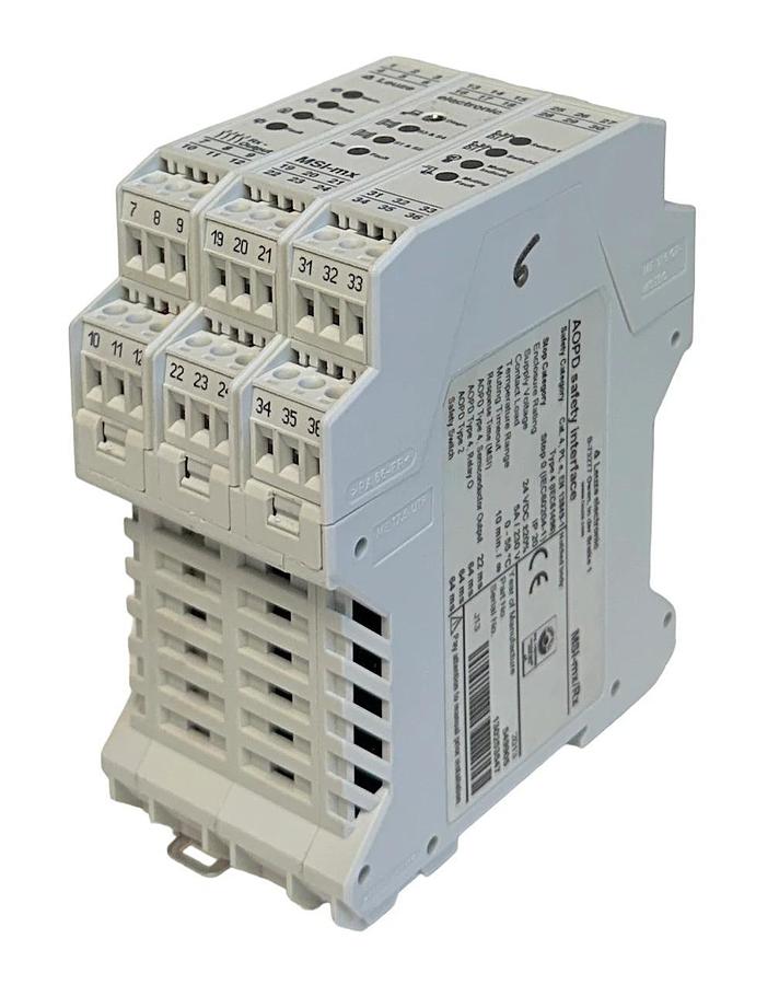 Used LEUZE MSI-mx/Rx / 549905 LUMIFLEX MSI AODP SAFETY INTERFACE RELAY 24VDC USNP