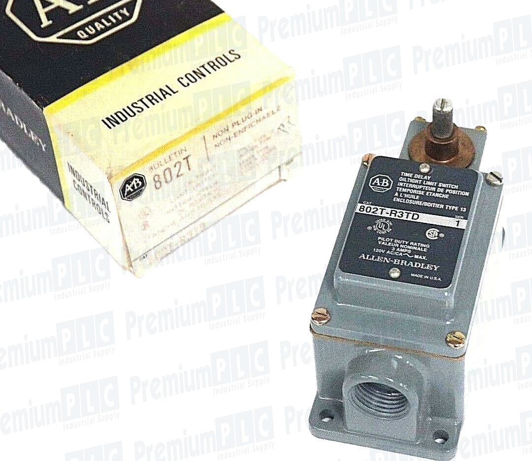 NIB ALLEN BRADLEY 802T-R3TD SER. 1 TIME DELAY OILTIGHT LIMIT SWITCH W/ Z-24808