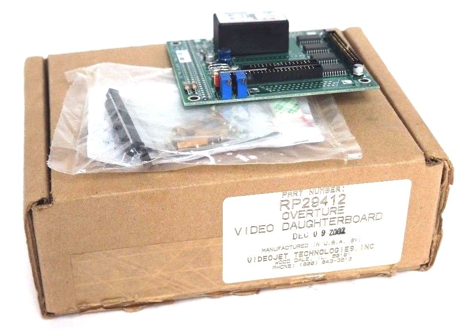 NIB MARSH VIDEOJET TECHNOLOGIES RP29412 OVERTURE VIDEO DAUGHTERBOARD 1906352200