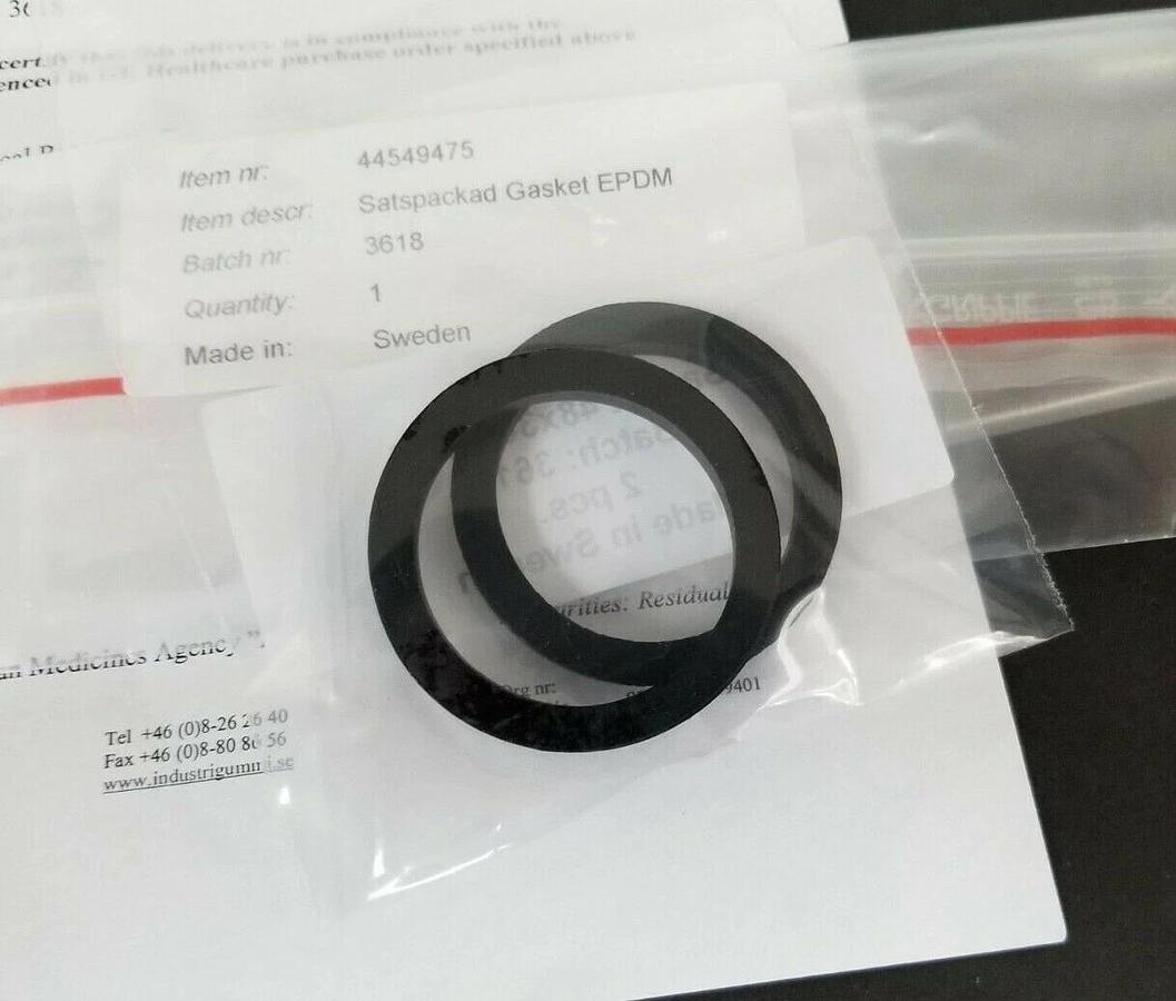 Used BAG OF 2 NEW GE HEALTHCARE 44-5494-75 FLAT GASKETS 48x38.5x5.5mm 44549475