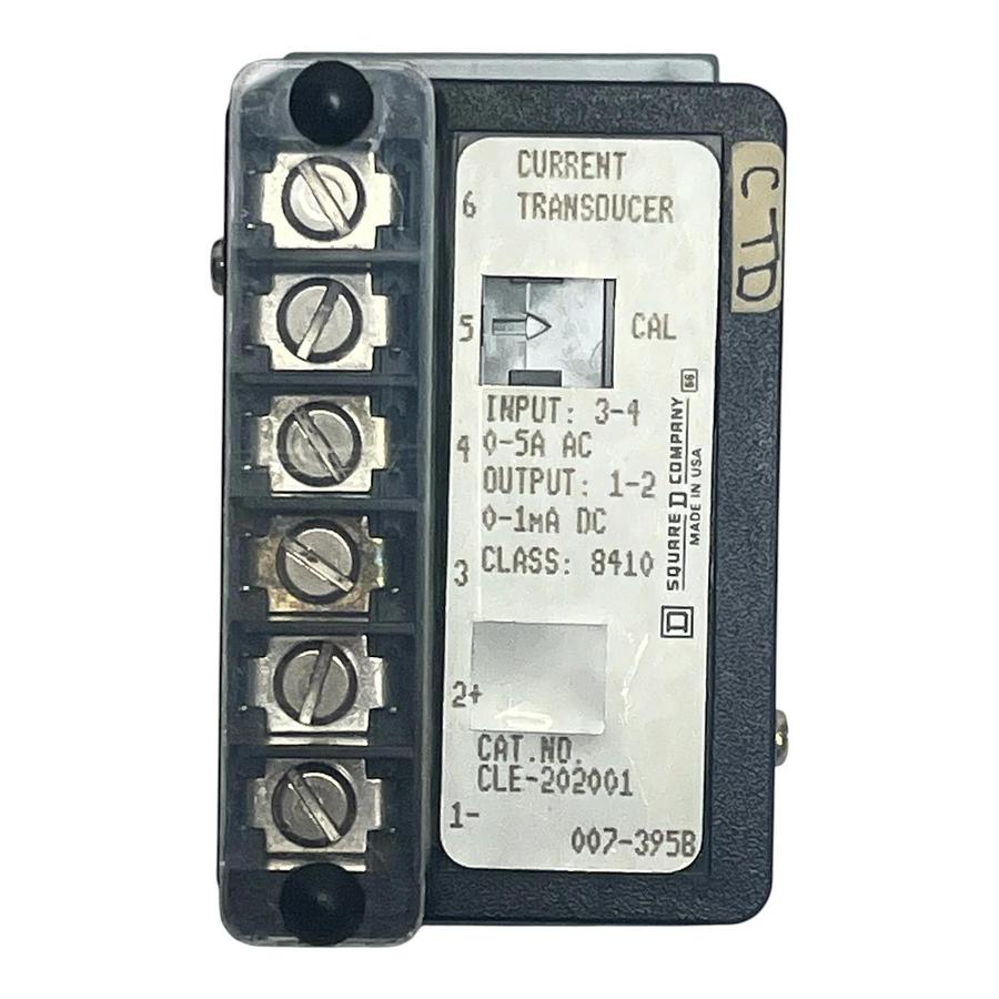 Used Schneider Square D 8410-CLE-202001 Transducer 0-5A AC Input 0-1mA DC Output