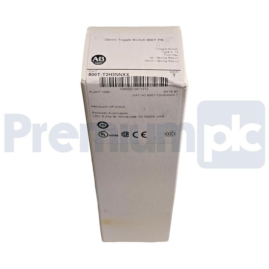 Used Allen-Bradley 800T-T2H3NNXX /T 30mm 2-Way Toggle Switch Spring Return, 2NO/2NC