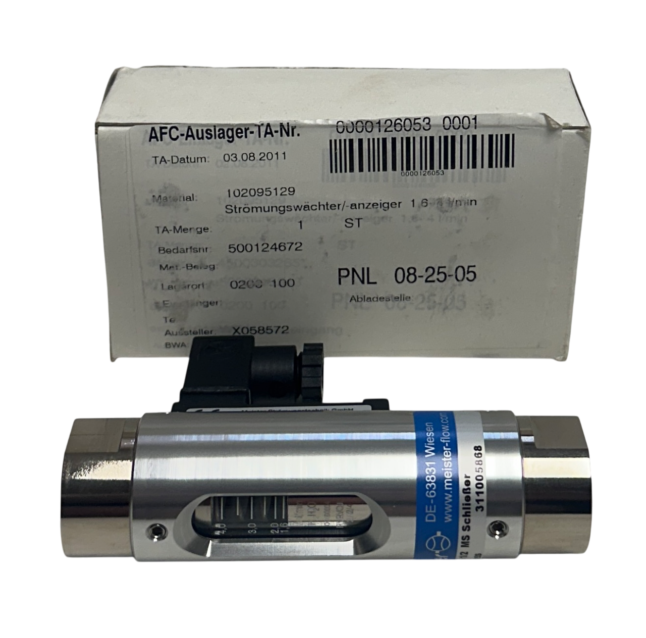 Used MEISTER SG15x50 / 102095129 / RVO/U-2 G 1/2 MS FLOW SWITCH / METER 230V 3A NSMP
