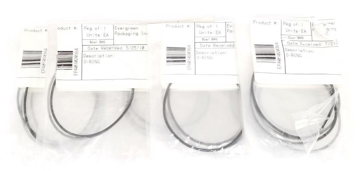 LOT OF 25 NEW EVERGREEN PACKAGING EPA01020364 O-RINGS