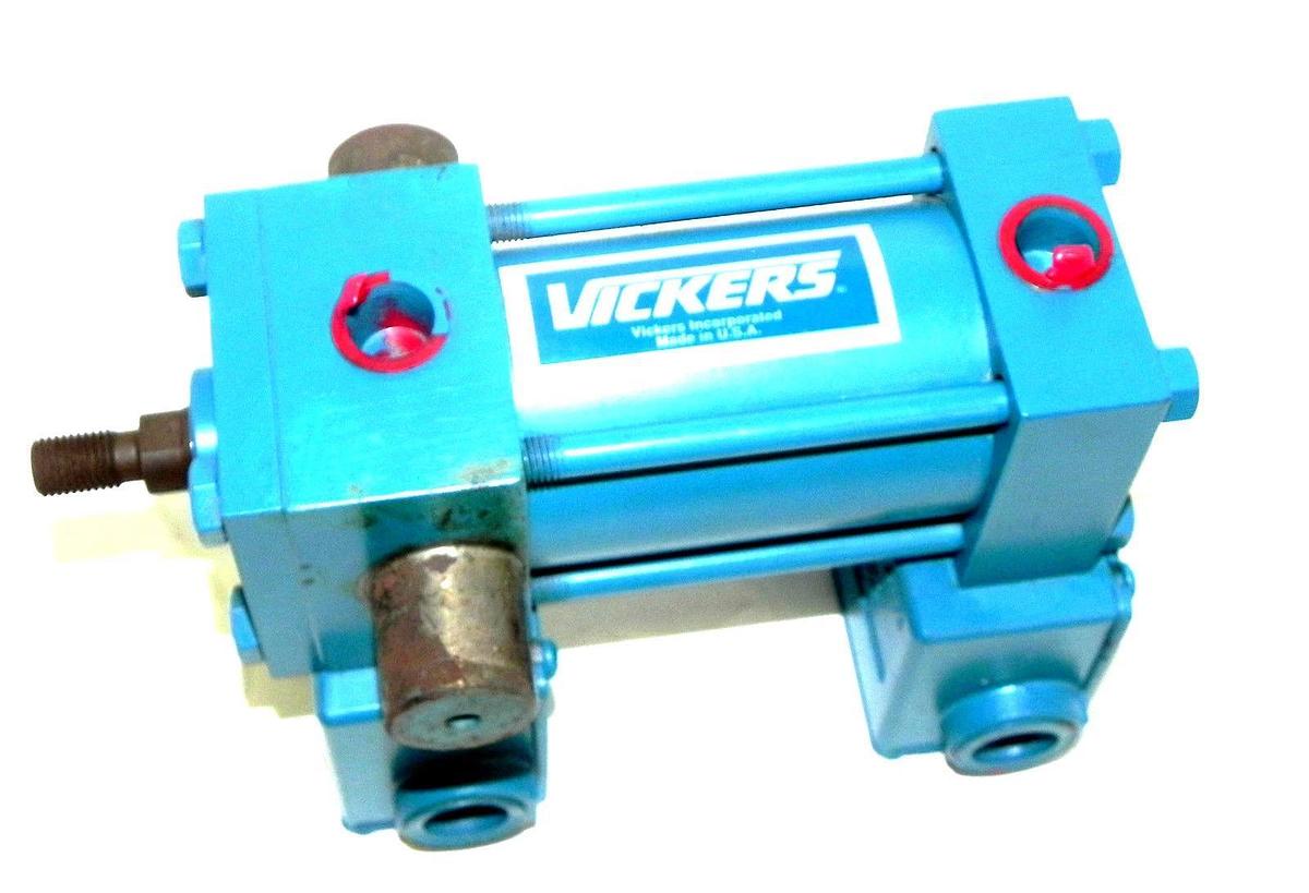 Used VICKERS TE17DACD AIR CYLINDER W/ VICKERS T-J ACTUATORS 2/.625X2 250 PSI