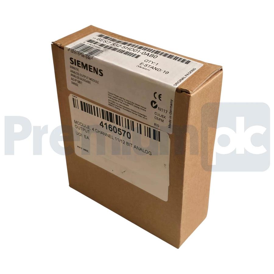 Used Siemens 6ES7332-5HD01-0AB0 SIMATIC S7-300 Analog Output SM 332 4 AO 12-Bit NSFS
