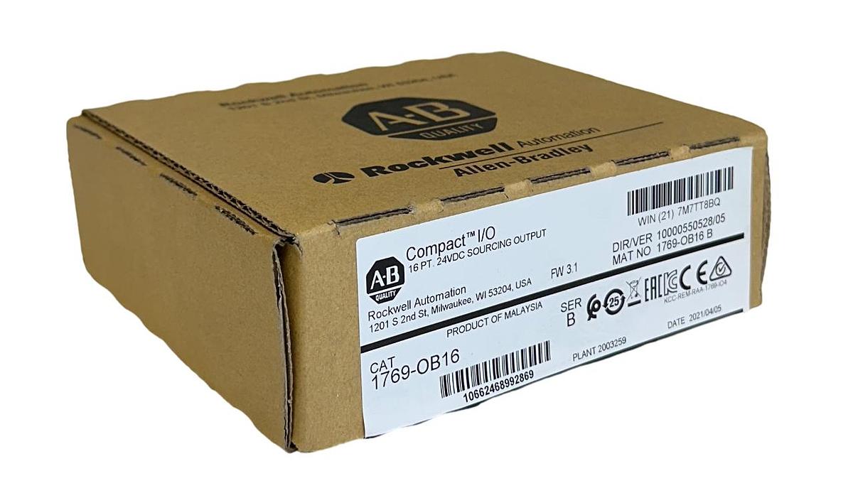 Used ALLEN BRADLEY 1769-OB16 /B CompactLogix 16-PT SOURCING OUTPUT MODULE 24VDC NSMP