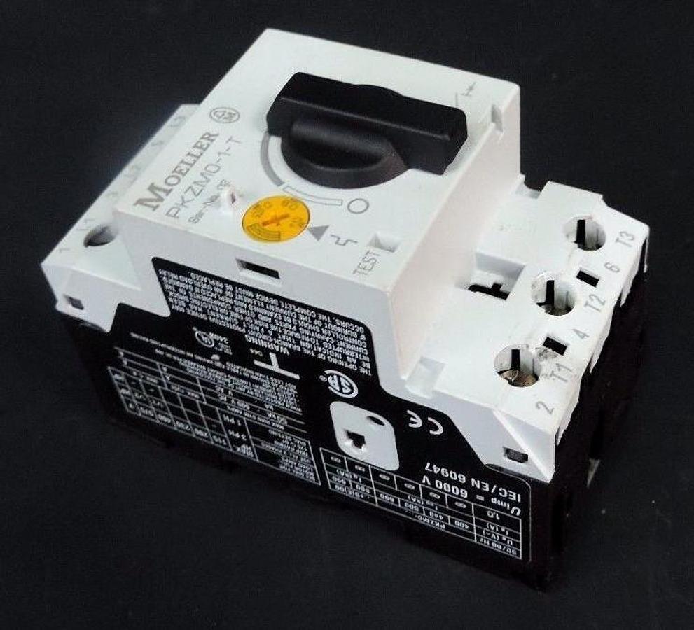 Used NEW MOELLER PKZM0-1-T MOTOR PROTECTOR 0.63-1AMP 600VAC, PKZM01T