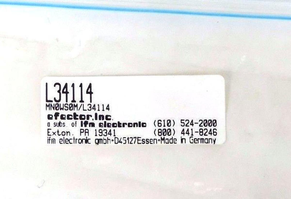 Used 3 NIB EFECTOR LUMBERG L34114 CONNECTORS 7/8'', RSC 30/13,5, MN0WS0M