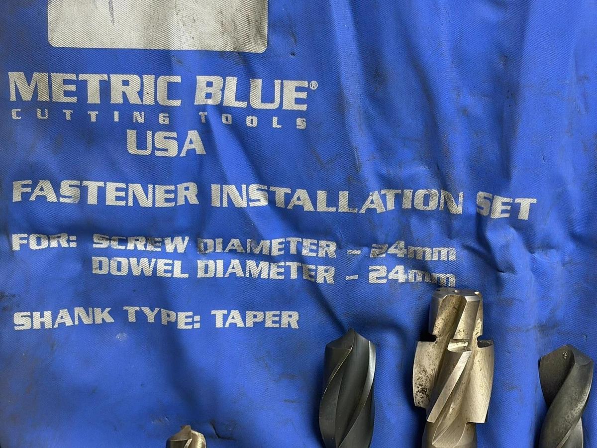 Used Metric Blue M24 Fastener Drill Counterbore Reamer Tap Kit