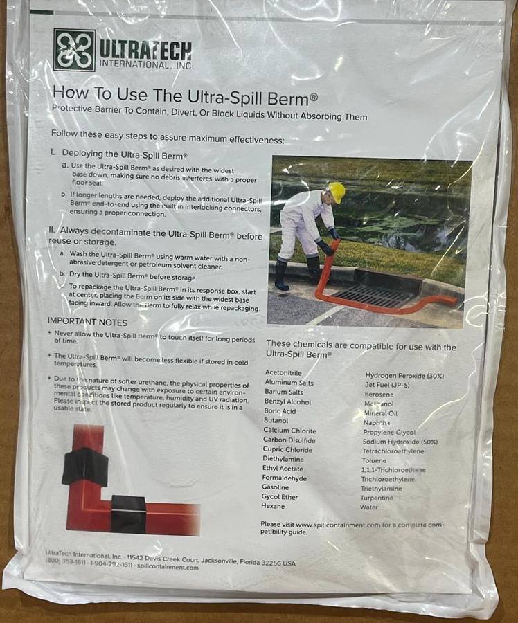 Used Ultratech 2100 Ultra-Spill Berm 10-Ft Polyethylene Tarp Dike Containment Barrier