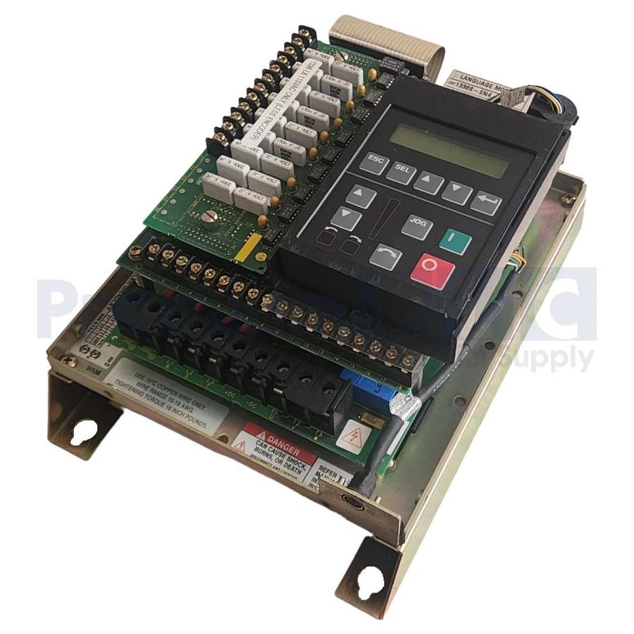 Used ALLEN BRADLEY 1336S-BRF15-AN-EN4-L6 /D 1336 PLUS AC DRIVE VFD W/ 1201-HA2 /B HMI