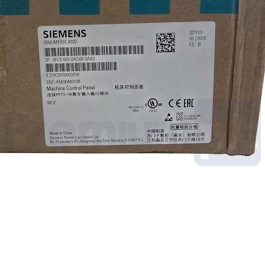 Used Siemens 6FC5603-0AD00-0AA2 SINUMERIK 802D Machine Control Panel MCP NSMP (read)