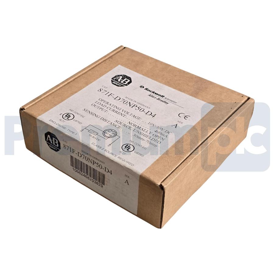 Used ALLEN BRADLEY 871F-D70NP50-D4 /A FLAT PACK STYLE INDUCTIVE SENSOR 10-30VDC NSMP