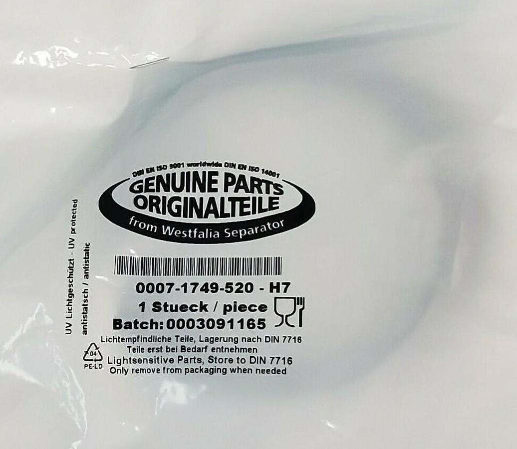 Used NEW GEA WESTFALIA SEPARATOR 0007-1749-520-H7
