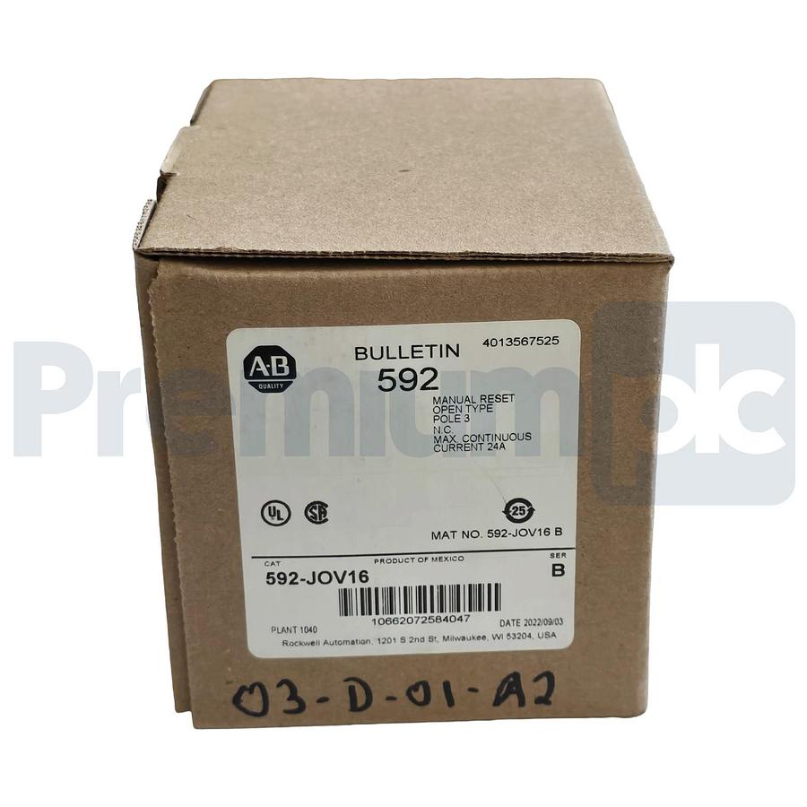Allen-Bradley 592-JOV16 /B Overload Relay 3-Pole 24A 1 N.C. Manual Reset NSMP