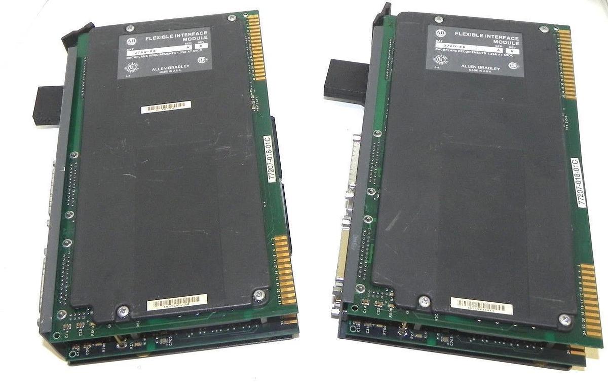 Used 2 ALLEN BRADLEY 2760-RB FLEXIBLE INTERFACE MODULE SER. A REV. B W/ 2760-SFC1