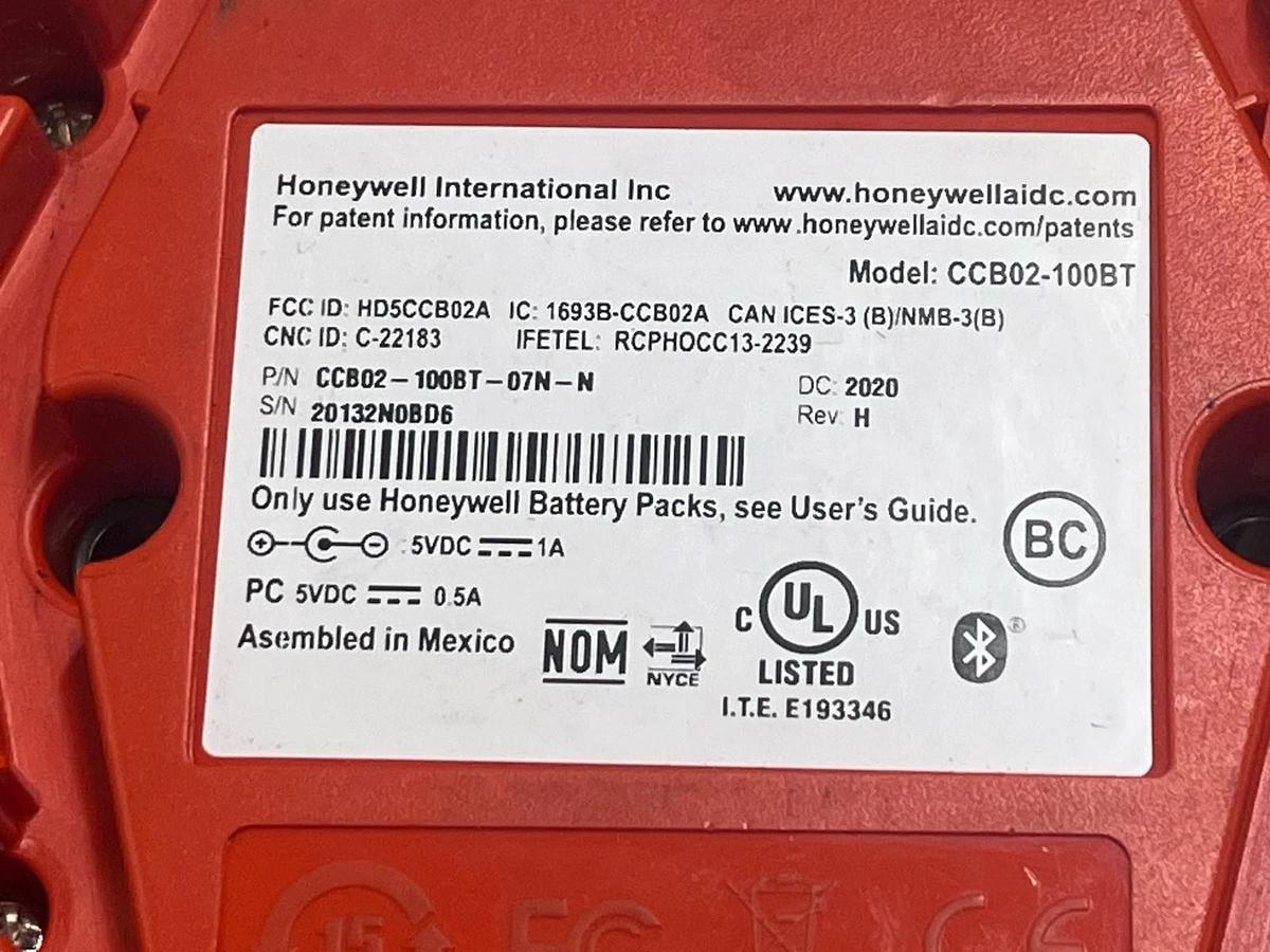 Used HONEYWELL 1981iER-3 Granit Industrial 2D Barcode Scanner w/ CCB02 Base & Cable