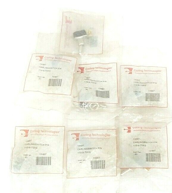 Used LOT OF 7 NIB CARLING TECHNOLOGIES 1X687 110-S-73XG TOGGLE SWITCHES