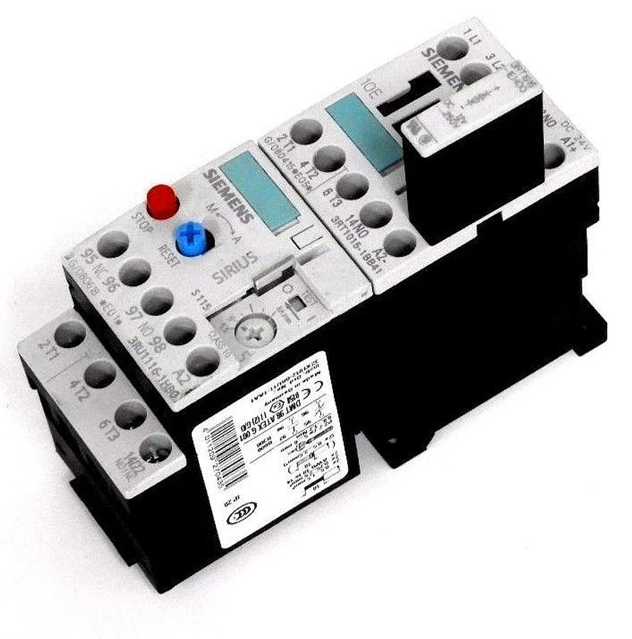 Used SIEMENS 3RT1015-1BB41 CONTACTOR W/ 3RT1916-1EH00 RELAY & 3RU1116-1HB0 CONTACTOR