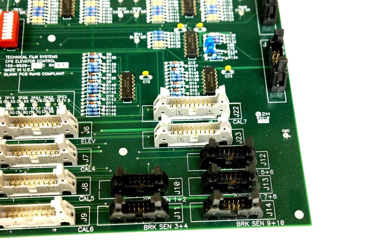 Used TECHNICAL FILM SYSTEMS 155-0920-01 CPS ELEVATOR CONTROL BOARD 155092001