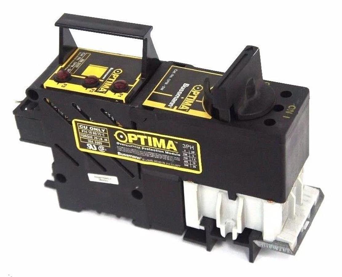 Used BUSSMANN OPM-SW OPTIMA OVERCURRENT PROTECTION MODULE OPMSW