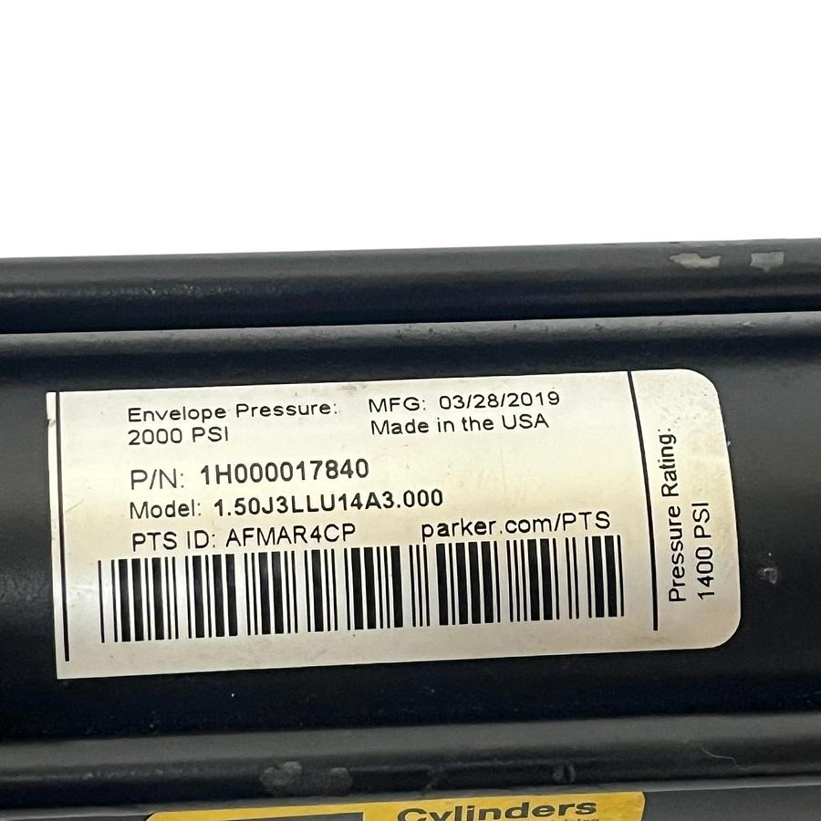 Parker Hydraulic Cylinder 1H000017840 Series 3L 1.50 Bore 3.00 Stroke - NSNP