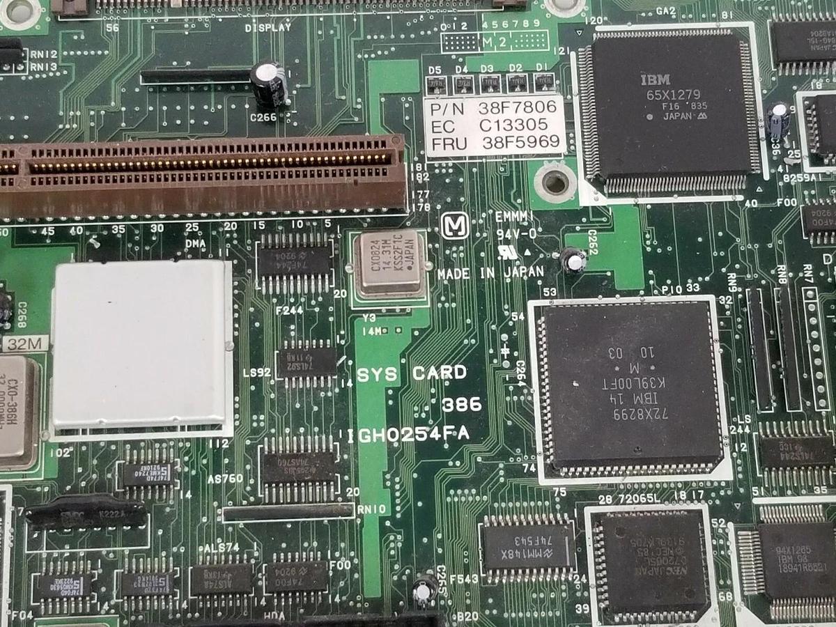 Used IBM / LENOVO 38F7806 SYSTEM CARD 16MHz IGH0254FA 38F5969 W/ 68X6127 2MB BOARD