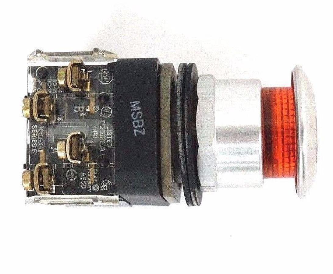 Used ALLEN BRADLEY 800T-PAL16A PUSHBUTTON 800TPAL16A SER. T 120V, 800T-XA1 SER. E