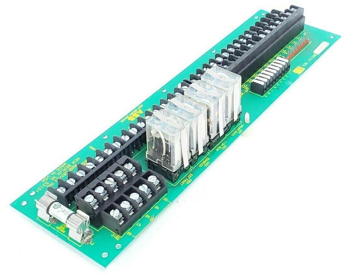 Used ABB 380742 REV. E RELAY TERMINAL BOARD W/ FUSES