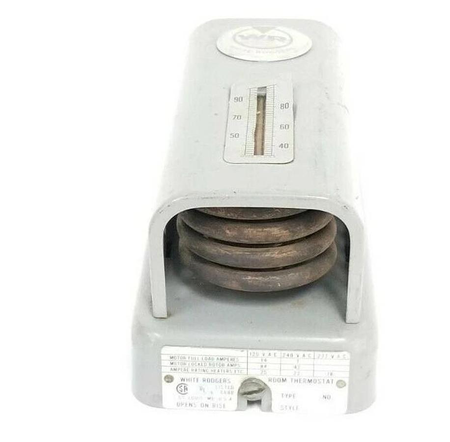 Used WHITE RODGERS TYPE: 152 NO. 9 STYLE: P2M ROOM THERMOSTAT 120-277VAC 152-9-P2M