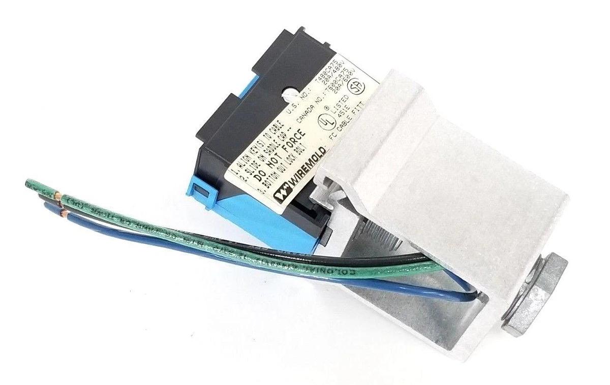 Used NIB WIREMOLD T480CA75 TAP & FIXTURE HANGER 3/4'' 20A 480V BLUE/BLACK T600CA75