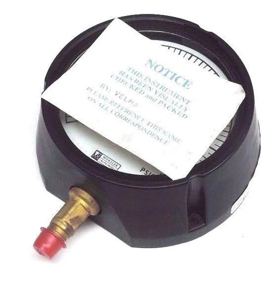 NIB WEKSLER 08-Z REGAL GAUGE 4-1/2" 0-300PSI, 1/4" NPT BOTT CONN.