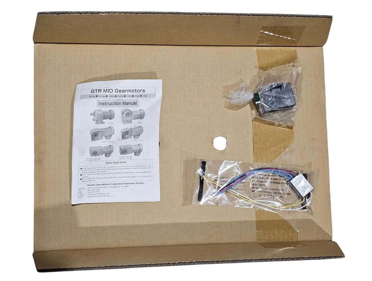 GTR / Brother G3L32N600-MB01SLVAB2 Electric Brake Gearmotor 600:1 1/8HP, 1 Phase