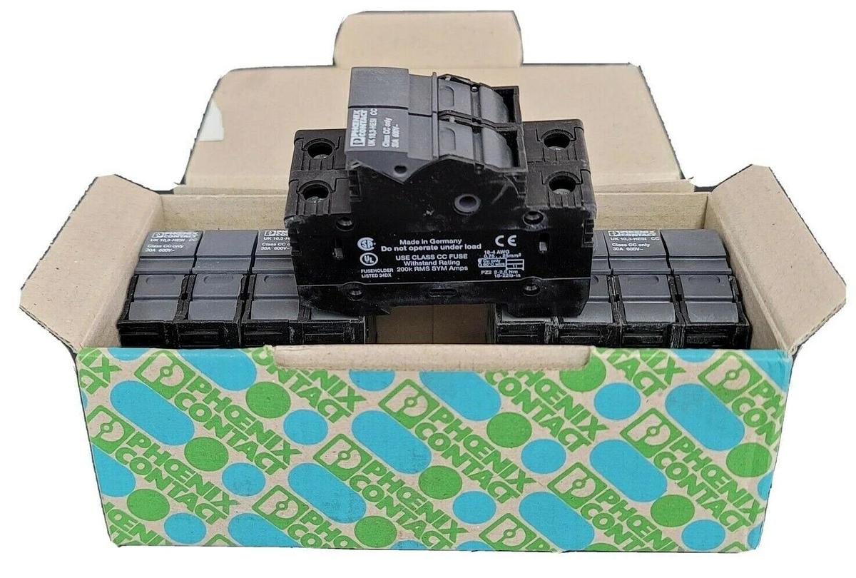 Used BOX OF 5 NEW PHOENIX CONTACT UK 10 3-CC HESI N 2POL TERMINAL BLOCKS 3048593