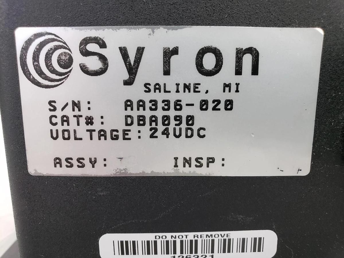 Refurbished SYRON DBA 090 DOUBLE BLANK ANALYZER DBA090, 24VDC (REPAIRED)