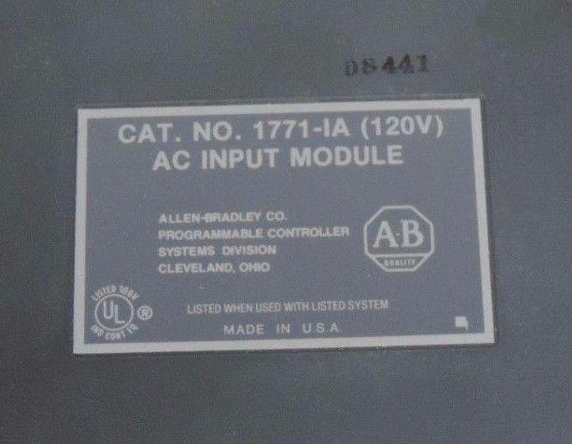 Used NEW ALLEN BRADLEY 1771-IA AC INPUT MODULE 120V 1771IA