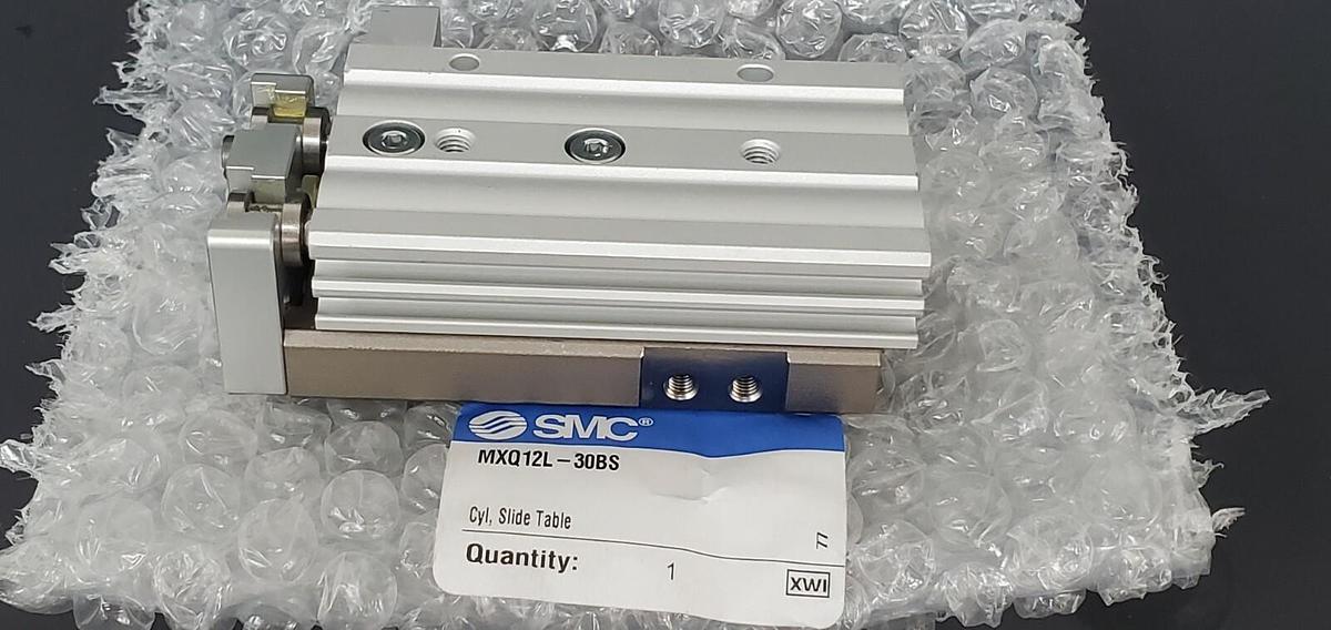 NEW SMC MXQ12L-30BS CYLINDER TABLE SLIDE SHOCK ABSORB MXQ12L30BS