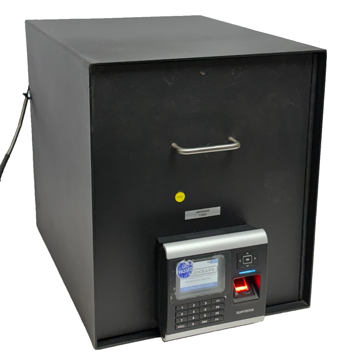 Used MedixSafe 12032 Biometric Narcotics Safe Suprema Keypad 12V DC (read - LOCKED)