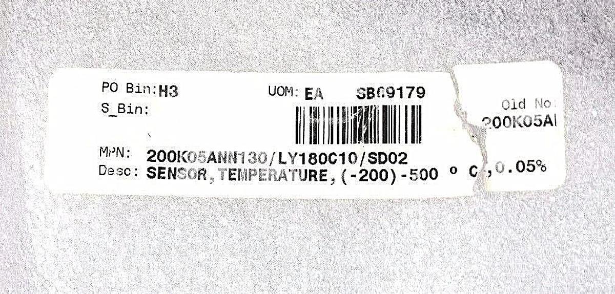 Used NEW BURNS 200K05ANN130/LY180C10/SD02 SENSOR, TEMPERATURE (-200) - 500 # C, 0.05%