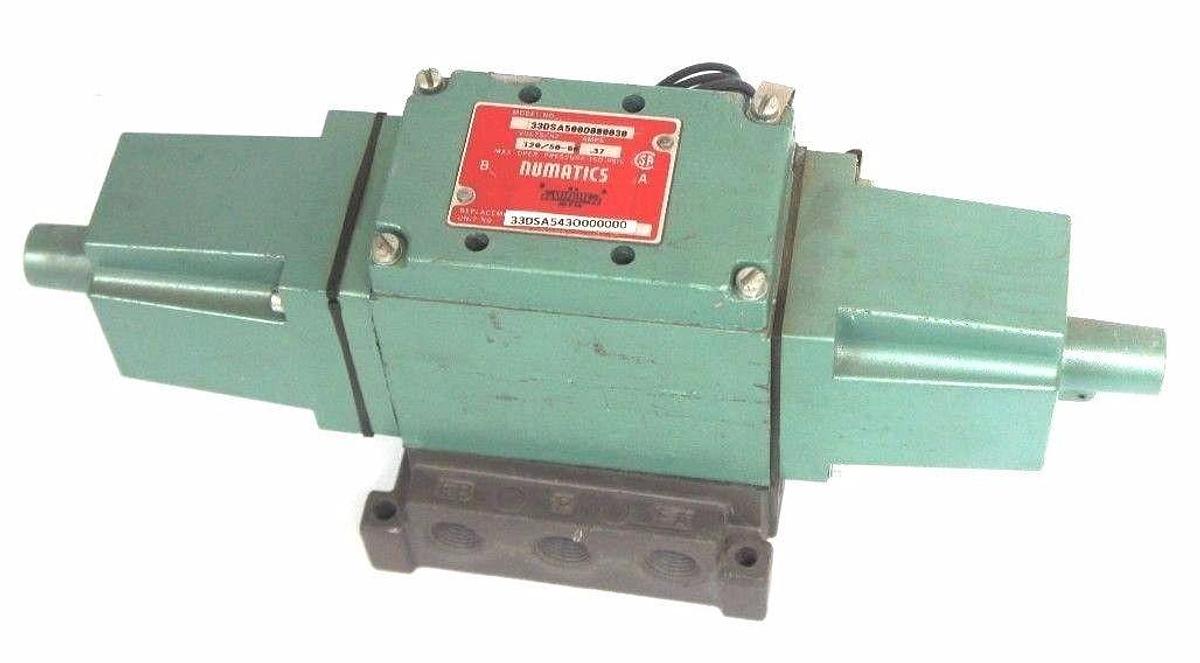Used NUMATICS 33DSA500O000030 PNEUMATIC VALVE 120V, 50/60HZ, 0.37 AMP