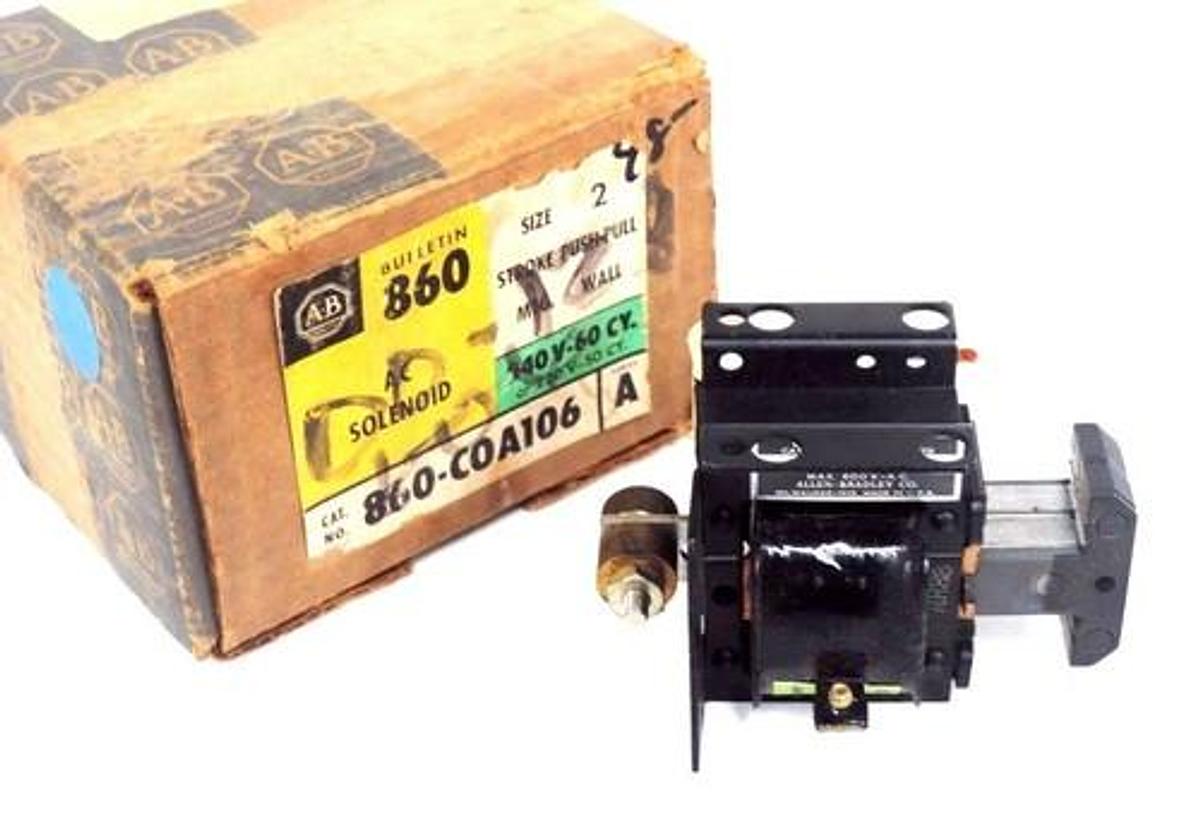 Used NIB ALLEN BRADLEY 860-COA106 SER. A AC SOLENOID SIZE 2 240V-60 CY., 220V-50 CY.