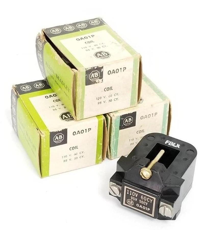 Used LOT OF 3 NIB ALLEN BRADLEY 0A01P COILS 95-110V 50-60CY