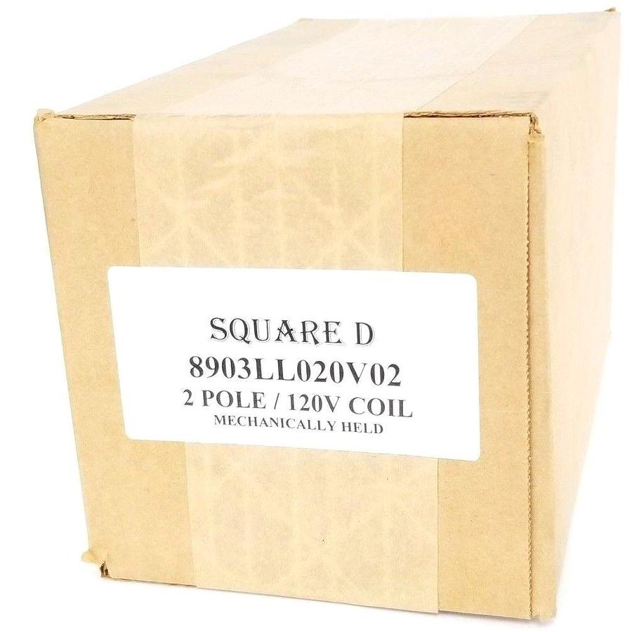 Used FACTORY SEALED SQUARE D 8903LL020V02 CONTACTOR 2-POLE, 120V COIL, 8903LLO20V02