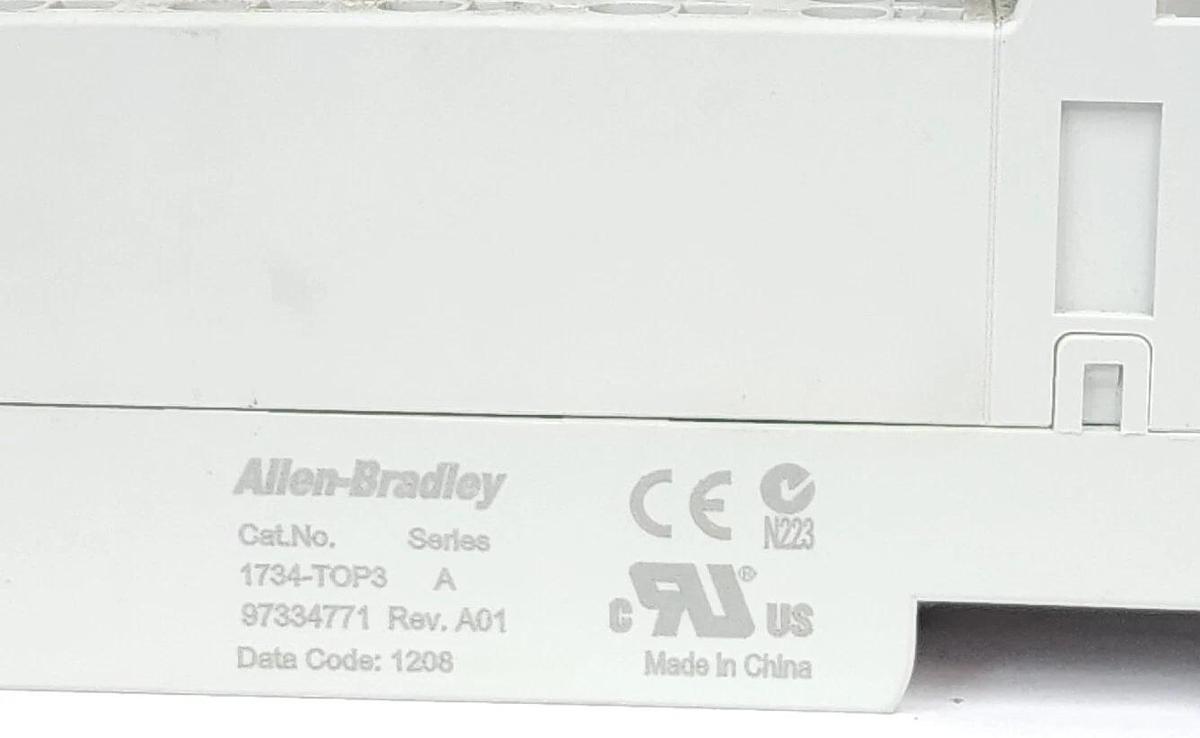 Used LOT OF 7 ALLEN BRADLEY 1734-TOP3 SER. A REV. A01 TERMINAL BASES 1734TOP3